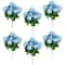 Nearly Natural; 14" UV Resistant Artificial Hydrangea Bushes, 6ct.; Category:Bushes; Image:2